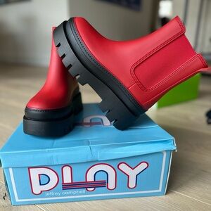 Jeffrey Campbell Women’s Platform Red Rain Boots